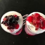 Strawberry and mulberry with cream