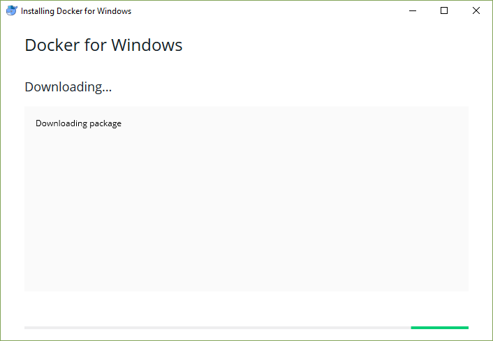 Run docker installer on Windows 10